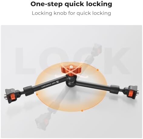 K&F CONCEPT 11" Magic Arm with ARRI 1/4" Screw 360° Ball Heads