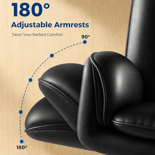 Big and Tall Office Chair with Footrest & Adjustable Armrests
