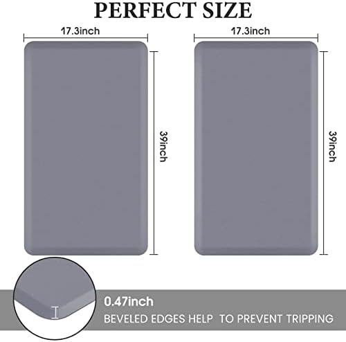 HappyTrends 2 PCS Kitchen Mat Cushioned Anti-Fatigue Floor Mat, Heavy Duty