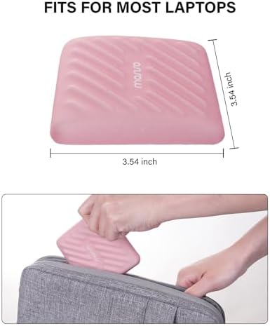 MOSISO 2 Pcs Ergonomic Memory Foam Wrist Rest for Laptop, Pink