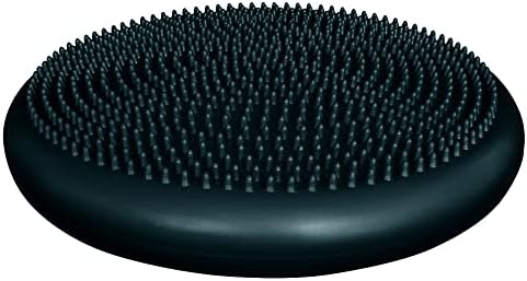 Body Sport Balance Disc - Inflatable, 13.5 in Balance Trainer - for Core Stability and Muscle Activation - Perfect for Dynamic Sitting or Standing Exercises (Black)