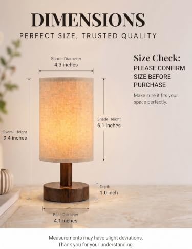 CHLORANTHUS 2 Pack Rechargeable Cordless Table Lamp – 4000mAh Battery Bedside Lamp, Mini Touch Control Dimmable LED Light with 3 Color Modes