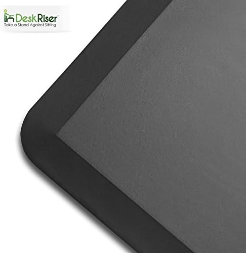 Adjustable Height Standing Desk Converter | 32" Wide in Black Includes Anti-Fatigue Mat | Fits Dual Monitors with Retractable Keyboard Tray