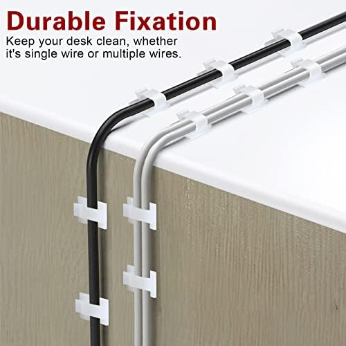 XHF 120PCS 3/4” White Adhesive Cable Wire Wall Light Clips, Cord Holder