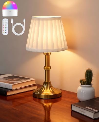 Small Table Lamp with Remote, Cordless Table Lamp