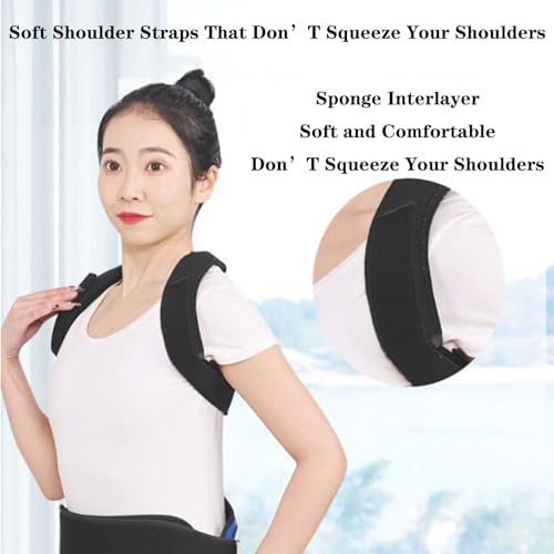 SFKLYU Kyphosis Corrector Brace Adjustable Back Posture Corrector Upper Back Support for Men Women for Hunched Back, Kyphosis and Vertebral Compression,S