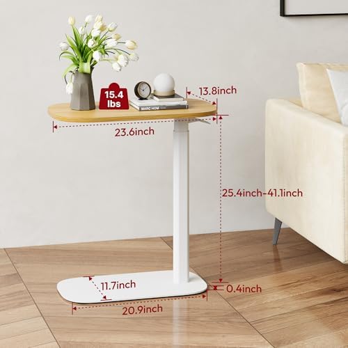 SANODESK 24''Standing Desk Pneumatic Height Adjustable Mobile Overbed Table