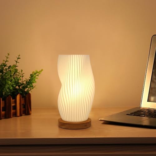 Aesthetic Funky Lamp, Cool Striped Bedside Night Light for Cozy Bedroom