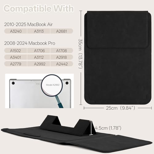 13-14 inch Laptop Sleeve Case with Stand for MacBook Air 13/Pro 14