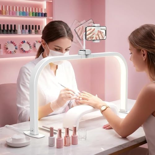 Half Moon Light for Nail Desk: 180 ° Shadow-Free Arc Light For Manicurist