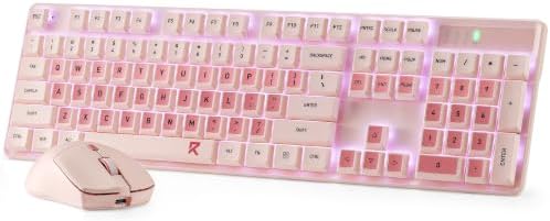 Redragon BS8531 Wireless 104-Key Low-Profile Keyboard, 4000 DPI Mouse Combo