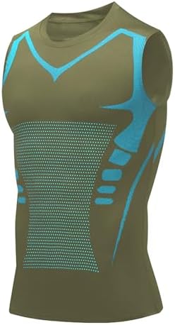 Compression Shirt Men Slimming Body Shaper Vest Crewneck Workout Tank Top