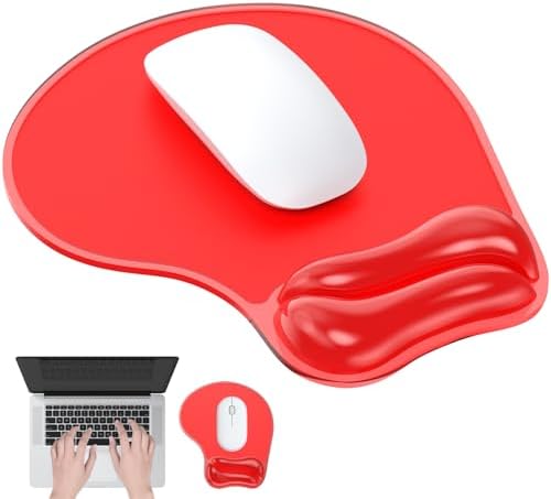 Gel Mouse Pad with Wrist Rest, Ergonomic for Laptop, Non-Slip Base