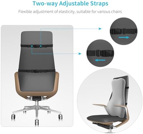 Lumbar Support Pillow for Office Chair, Back Cushion for Full Back Support