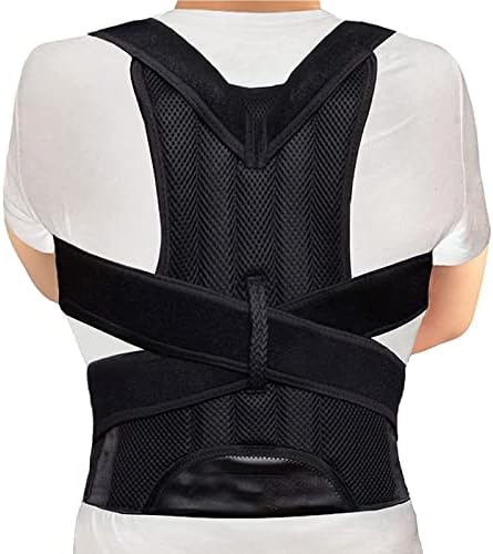 Back Brace Posture Corrector, Adjustable Posture Back Brace Support Shoulder Straightener Trainer Waist Belt Upper and Lower Back Pain Relief for Men Women Body Correction(4X-Large/50-54)