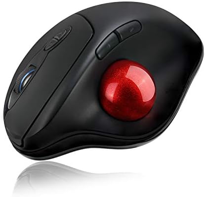 Adesso iMouse T30 Wireless Ergonomic Thumb Trackball Mouse, Black