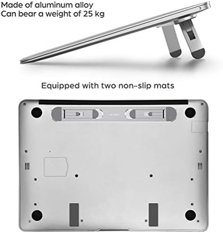 Aluminum Adhesive Laptop Cooling Riser, Foldable for Travel Office