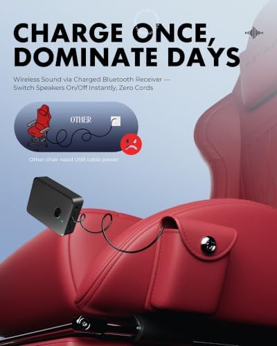 GTPLAYER Gaming Chair, Comfort Computer Office Chair for Adults, Wine Red