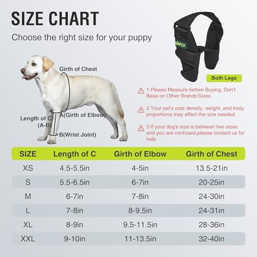 Dog Elbow Brace for Large Breeds, Shoulder Support & Easy Mobility