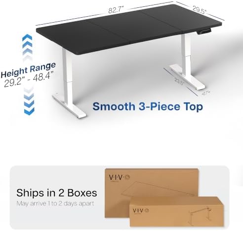 VIVO Black 83 x 30 in Standing Desk, DESK-KIT-1W8B
