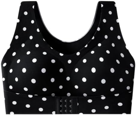 Posture Support Bras for Women Front Closure Cross Back Wireless Corrector Seamless Full Coverage Push Up Bralettes