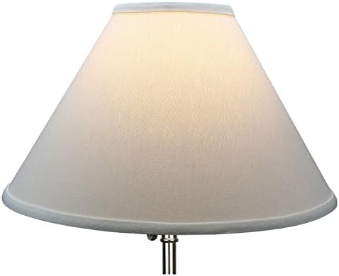 FenchelShades.com Lampshade 5" Top Diameter x 15" Bottom Diameter x 10" Slant Height with Washer (Spider) Attachment for Lamps with a Harp (White)