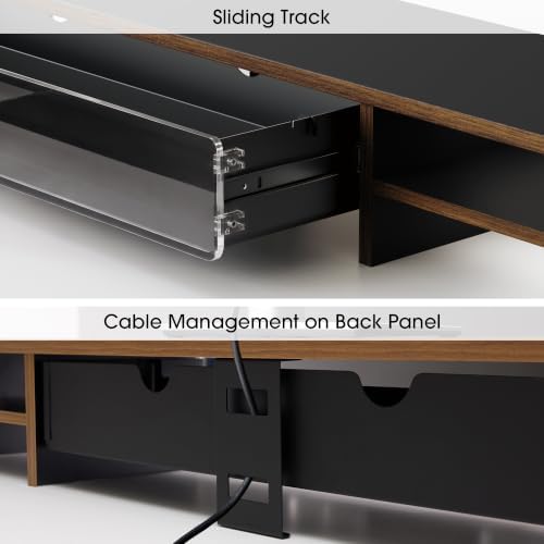 Fenge Monitor Stand with Acrylic Display Drawer for Figures & Collectibles