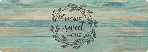 J&V TEXTILES Kitchen Mat Cushioned Anti Fatigue Floor Mat,19.6"x55", Thick Non Slip Waterproof Kitchen Rugs and Mats, Standing Mat for Kitchen,Floor,Home,Office,Desk,Sink,Laundry (Home Sweet Home)