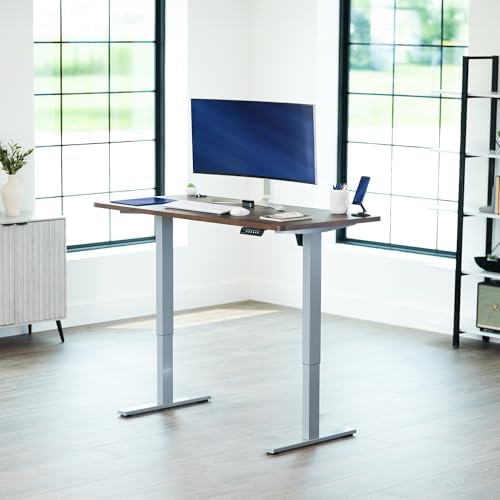VIVO Rustic Vintage Brown 55 x 28 in Standing Desk, DESK-KIT-1G55N
