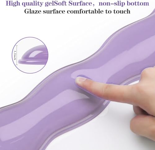 Gel Wrist Rest for Keyboard and Mouse, Wrist Rest for Keyboard, Mouse Wrist Support, Pain Relief, Cool Touch, Non-Skid, Wrist pad Set