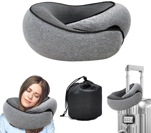 WEERSHUN Travel Pillow for Airplanes, 2026 New Memory Foam Neck Pillow with Chin Wrap for Traveling, Suitable for Airplanes, Offices and Cars