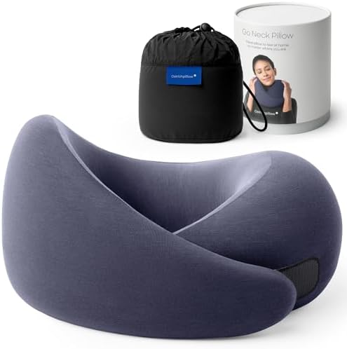 Ostrichpillow GO Travel Pillow, 360° Memory Foam Support, Soft & Washable