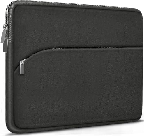 13.3 inch Laptop Sleeve, Portable Monitor Protective Laptop Case with Front Pocket Computer Bag Compatible with MacBook Air Pro 13.3 inch 14 inch, Dell, HP, Grey