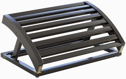 Foot Rest for Under Desk at Work - Adjustable Black Bamboo Footrest for Office and Couch