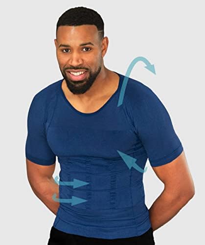 Curveless Men's Posture Corrector T-shirt | Anti Back Pain | Straightens Back and Shoulders | Compression | Undershirt | Short sleeves