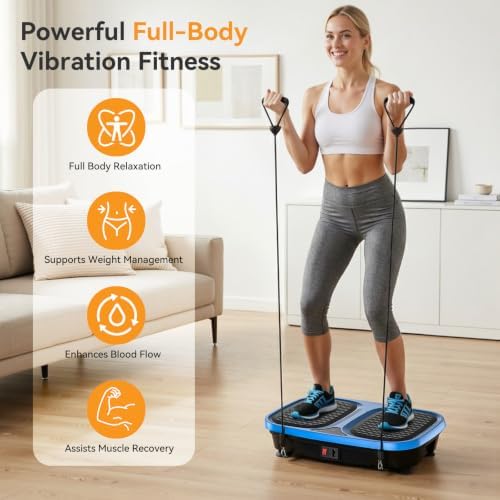 NEWBULIG Vibration Plate Exercise Machine Body Shaker for Home Office