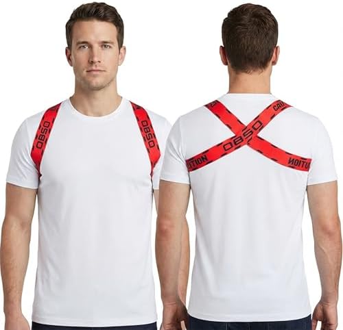 RNEMP® 1/8" Ultra-Slim Invisible Posture Corrector For Men, High-Airflow Breathable Fabric Upper Back Brace Posture Corrector Under Shirt For Gen Z Professionals,Business Meetings & Date Night