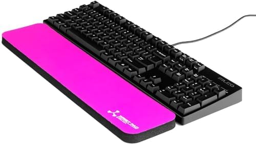 Fat Wrist Pad 17 is a 4 X 17 X 0.75 Inch Wrist Rest for Standard Keyboards and Full Length Mechanical Keyboards (Pink)