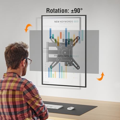 ELIVED Full Motion TV Wall Mount, 14-42" TV Monitor, VESA 200x200, 44 Lbs
