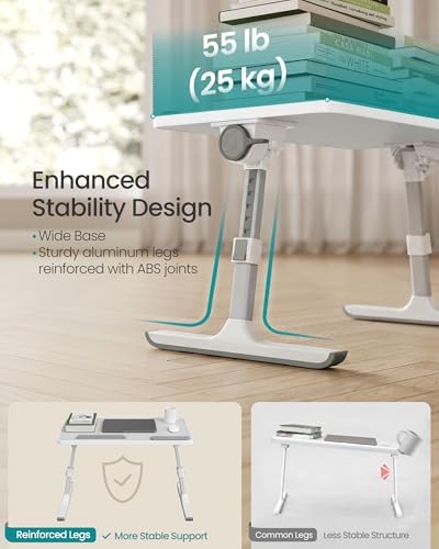 SONGMICS Laptop Bed Desk, Adjustable Lap Desk for Bed with 6 Heights