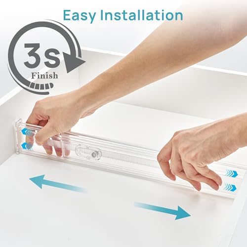 Vtopmart 2.36" Short Upgrade Drawer Dividers 12.8"-22.3" Expandable 12 Pack