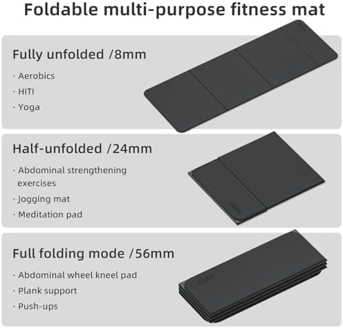 Foldable Yoga Mat Thick 0.32"(8mm)
