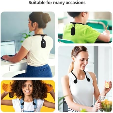 Intelligent Posture Corrector and Trainer for Back, Hanging Neck Trainer Rechargeable Silicone Automatic Induction Smart Posture Corrector for Women Men,Neck Back Brace