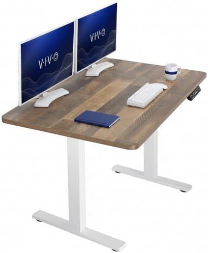 VIVO Reclaimed Wood 48 x 30 in Standing Desk, DESK-KIT-1W5P