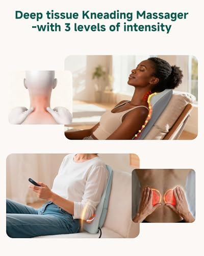 Shiatsu Back Massager With Heat, Deep Tissue Neck Massager, FSA Eligible