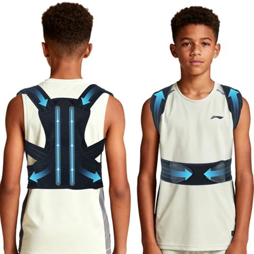 Posture Corrector for Kids Teenagers Adjustable Upper Back Straightener, M