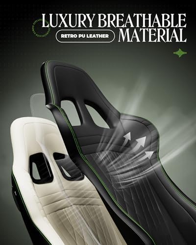 GTPLAYER ACE-PRO Music Gaming Chairs – Built-in Speakers, App Support & Bluetooth Control, Computer Game Chairs with Footrest for Adults, Ergonomic, Reclining, Linkage Armrest, Black