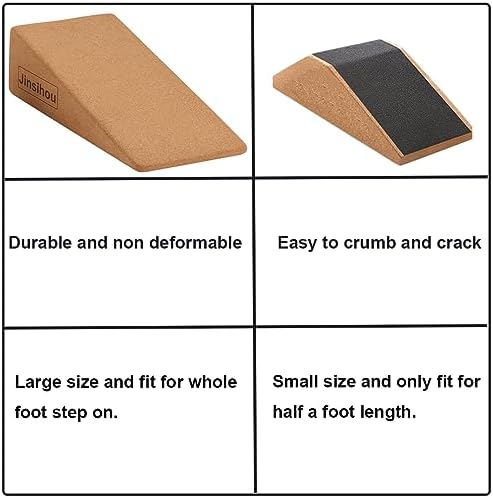 Squat Wedge Block Non-Slip Slant Board Calf Stretcher, 2pcs Ankle Knee Leg Stretcher, Heavy Duty Incline Ramp for Heel Elevated Squat, ATG Split Squat, deadlift, Lunge, Yoga, Pilates, Physical Therapy