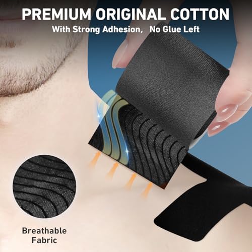 KTQUICK Precut Kinesiology Tape for Shoulder, 12 PCS, 20% Stronger Adhesive