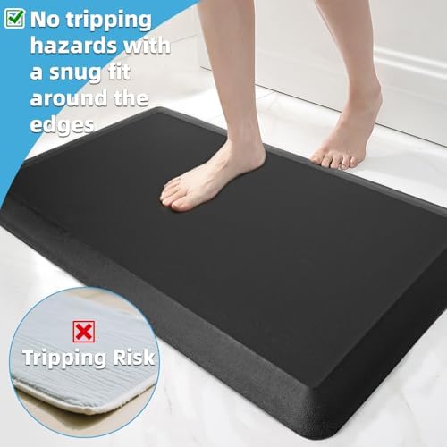 Art3d 3/4 Inch Thick Kitchen Mats for Floor, 20" x 32", Black